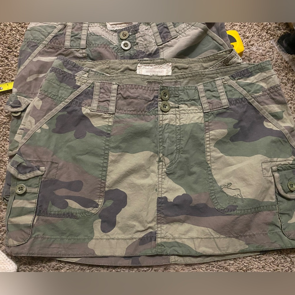 Y2k vintage Abercrombie camo low rise mini skirt - Picture 10 of 16